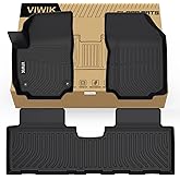 VIWIK GMC Terrain Floor Mats/Chevy Equinox Floor Mats 2018-2024, Custom Fit for 1st & 2nd Row, All Weather Protection, TPE, Waterproof, Non-Slip, Durable