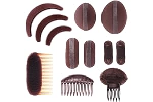 YOOOYOOO Hair Base Sponge Invisible Hair Clip Comb Volume Styling Insert Tool False Hair Pads Hair Extensions Accessories Brown (AA Brown)