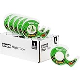 Scotch Magic Tape, Invisible Transparent Tape, 6 Tape Rolls with Dispensers, 3/4 in x 650 in