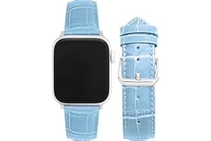 Bandini Alligator Pattern Leather Band for Apple Watch Band Mens/Womens Leather iWatch Band Strap For Apple Watch 46mm 45mm 4