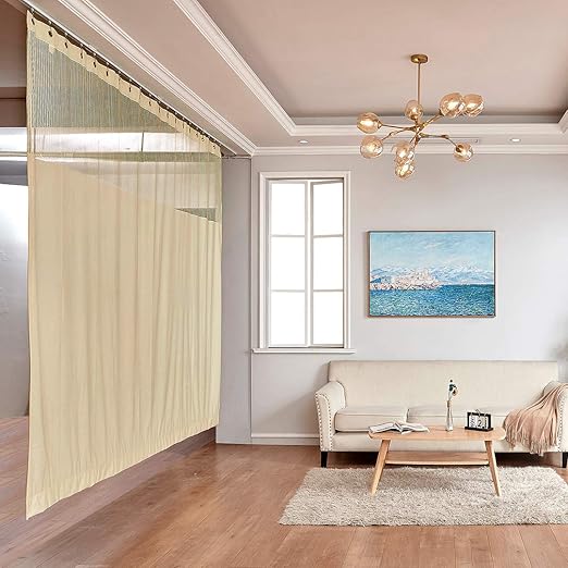 Amazon Com Bowcor Room Divider Privacy Cubicle Curtain Mesh Top Medical Flexible Curtains With Grommet For Spa Lab Clinic Curved Room 1 Panel Track Hardware Not Included Home Kitchen