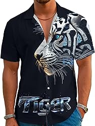 Hawaiian Shirt for Men Summer Beach Casual Short
