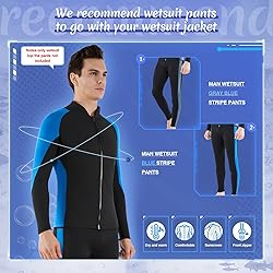FLEXEL Wetsuit Top Jacket Women Men, 2mm Neoprene