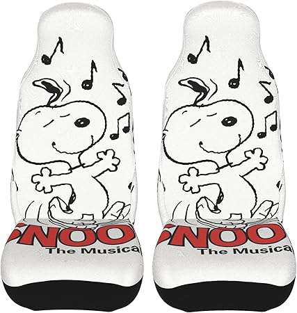 Amazon カーシートカバー スヌーピー レザー 防水 普通車用 軽 自動車 フロント カー用品 前席 おしゃれ 人気 送風 合成皮革 汎用 丸洗いできる カー用品 100 通気性 座布団 シートカバー 車 バイク