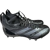 adidas Men's Adizero Impact Football Cleats Shoes Black/Silver #IF2433- Size Mens 14
