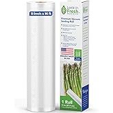 Lock In Fresh Vacuum Sealer Bags for Food - Heavy Duty Food Saver Vacuum Sealer Bag Rolls - Sous Vide, Seal a Meal Bags, 1-pack, 11" x 16' - Made in the USA