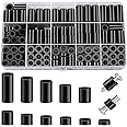 Neng-Q 260 Pcs Nylon Round Outlet Spacers ID 6.2mm,OD 11mm, 3mm 4mm 5mm 6mm 8mm 10mm 15mm 18mm 20mm 25mm Length, Assortment Kit Without Threaded, Suitable for M6 Screws Hardware Spacer Bracket