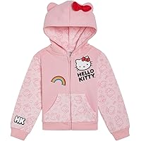 Amazon.com: Hello Kitty Sanrio Girls Fleece Zip Up Hoodie with