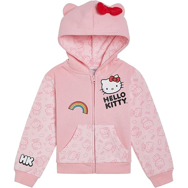 Amazon.com: Hello Kitty Toddler Girls Cozy Sherpa Zip Up Cosplay