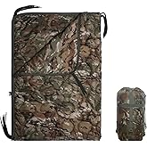 GHILEO Camo Poncho Liner, Army Blanket, Military Sleeping Bag, with A Compression Carrying Bag, for Traveling, Hiking, Camping, Outdoor Survival, Car Blanket