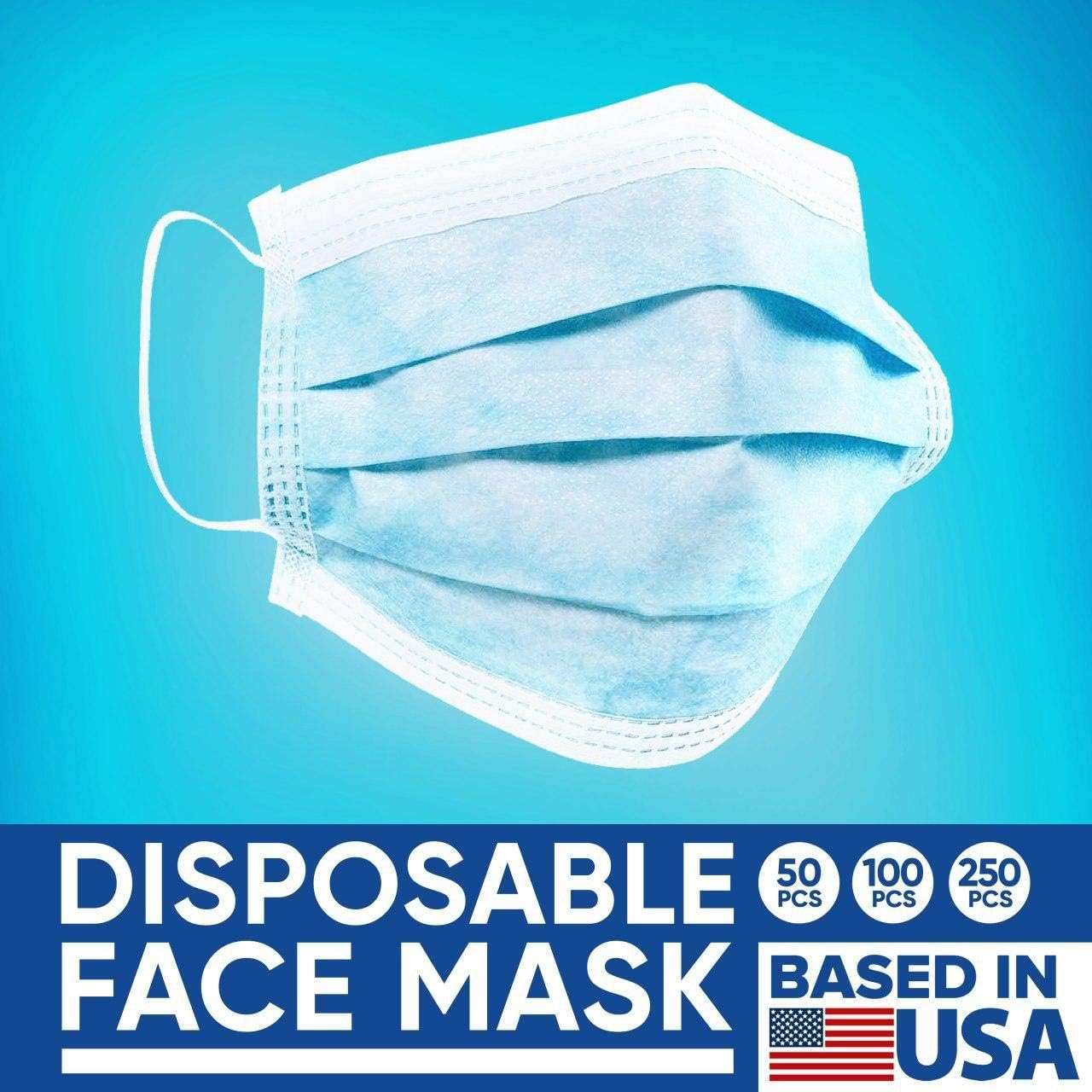 50 PCS - For Home & Office - 3-Ply Breathable & Comfortable Filter Safety Mask (NON27378Z-50)