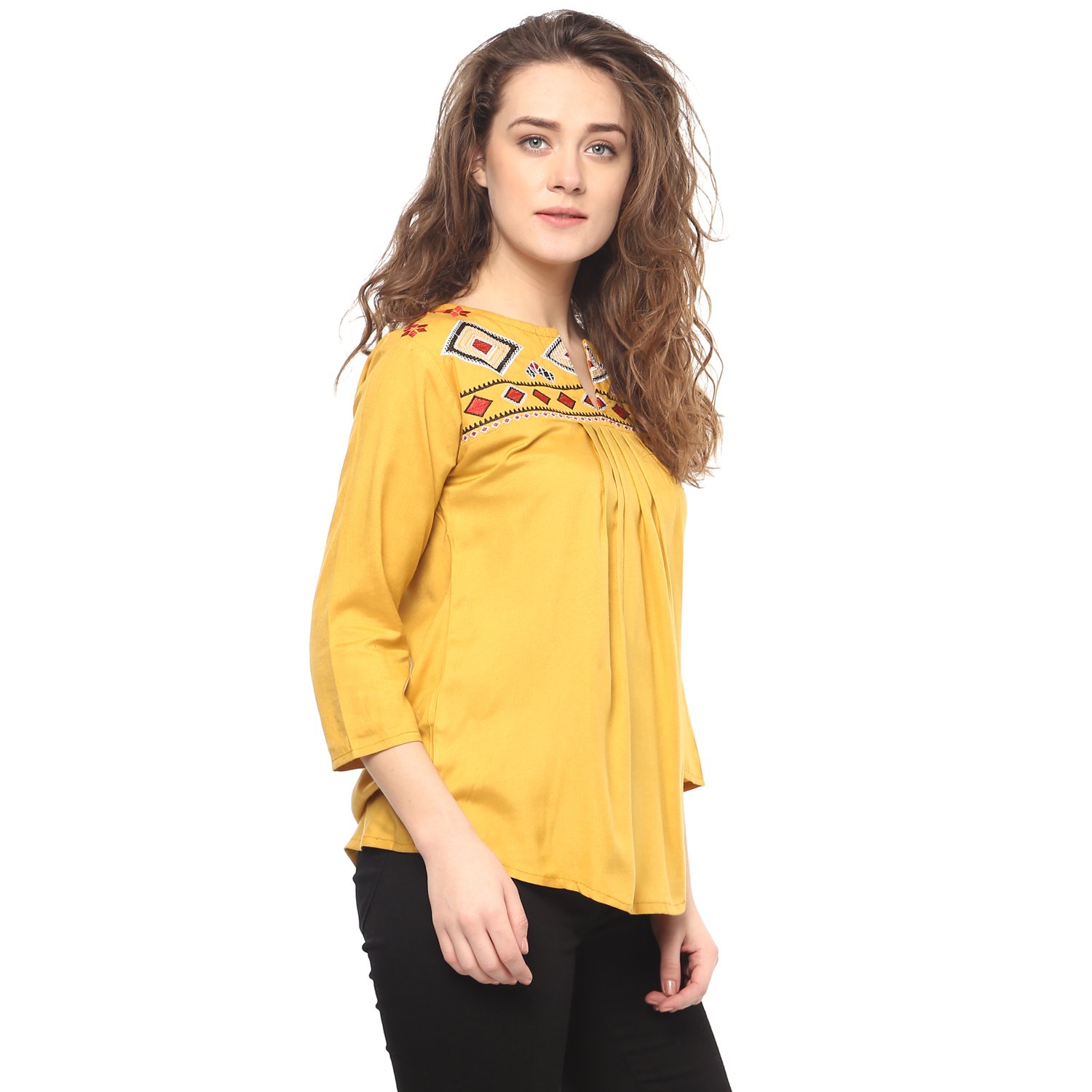 mayra women's plain regular fit top