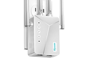 HYZOM WiFi Extender Signal Booster and Amplifier up to 9882 sq.ft - Long Range Coverage WiFi Repeater for Home, with Ethernet Port & Access Point Mode, 1-Tap Setup
