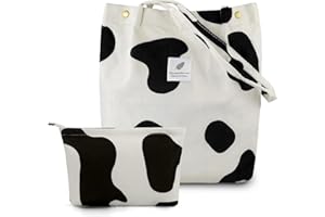 Yonsya Corduroy Tote Bags, Travel Shoulder Beach Bag with Makeup Bag for Women Work Lunch Grocery Shopping Shopper Handbags