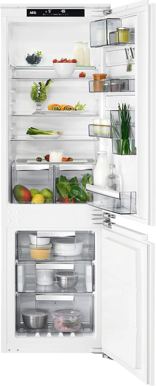 AEG S1824N Einbau-Kühl-Gefrierkombination / 1780 mm / Gefrierteil unten / 247 L / CustomFlex – flexibles Türablagesystem / TwinTech® – länger frisch / NoFrost / SoftClosing / Festtür / A++