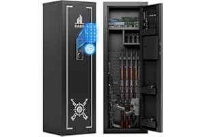 KAER 13-15 Biometric Gun Safe Fingerprint Gun Safe for Rifles and Pistols Rifle Safes for Home Gun Safes for Rifles Multi-Function Gun Cabinet with Adjustable Cabinet Pistols Racks Unassembled
