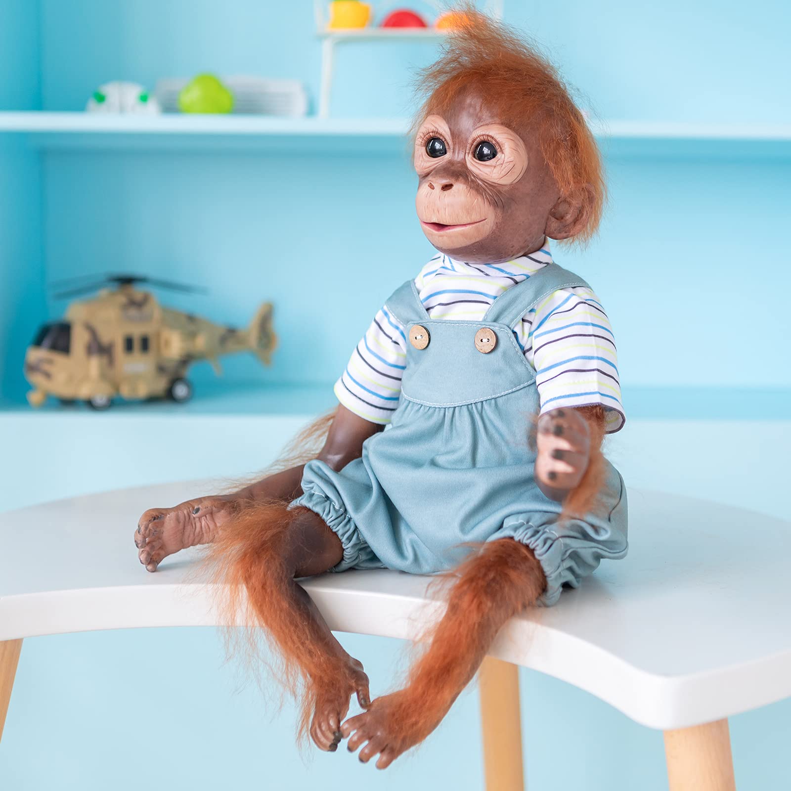 iCradle Reborn Baby Dolls 21''52cm reborn baby Monkey New 52CM handmade detailed paint Xmas Gift