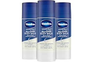 Vaseline All-Over Body Balm Stick 3-Pack – Non-Greasy Fragrance-Free Moisturizer, Travel-Size Lotion, 1.4 Oz Ea