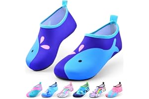 Sunnywoo Water Shoes for Kids Girls Boys，Toddler Kids Swim Water Shoes Quick Dry Non-Slip Water Skin Barefoot Sports Shoes Aqua Socks for Beach Outdoor Sports