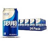 Zevia Zero Sugar Soda, Vanilla Cola, 12 oz Cans