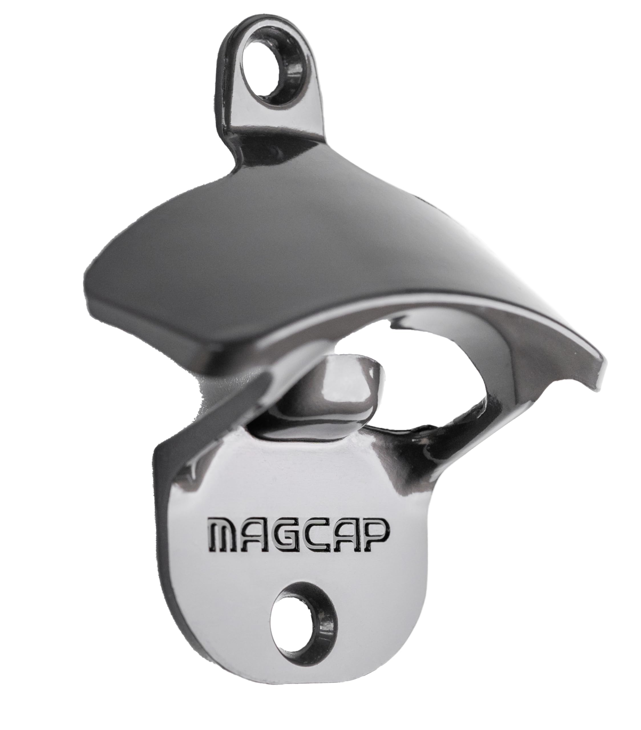 MAGCAP Outdoor Bottle Opener Wall Mounted - Style Magnetic Beer Bottle Opener That Catches Caps - Easy to Install and Incredibly Convenient (Gunmetal Black)