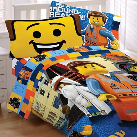 Lego Movie Full Bedding Set Emmet Wyldstyle Comforter Sheets