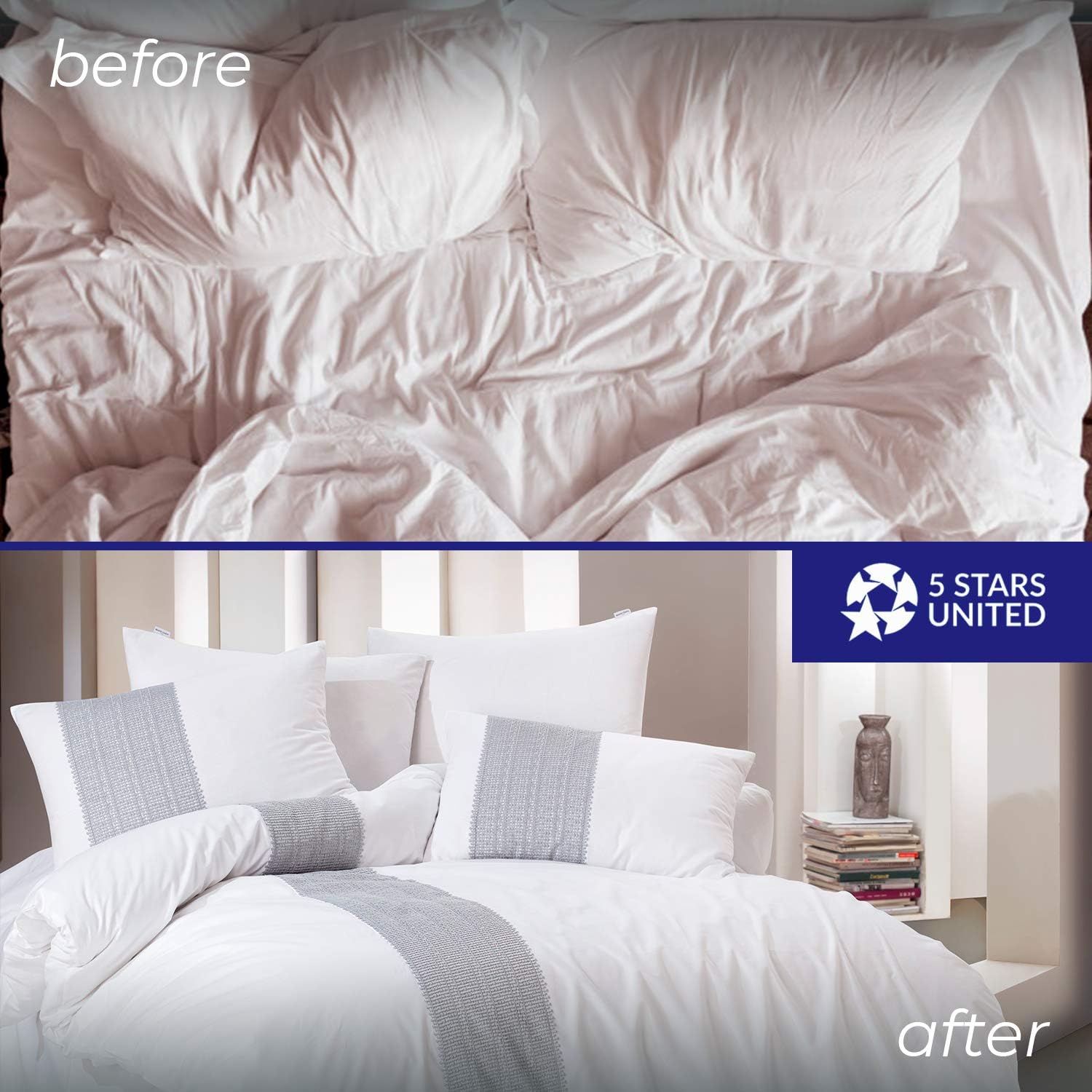 Bed Sheet Holder Corner Straps - 4 pcs White, Mattress Cover Clips to Hold Sheets in Place, Adjustable Bed Bands, Elastic Fasteners/Grippers/Suspenders Fitted for Bedding, Keepers, Bedsheet Tie Downs: Home & Kitchen