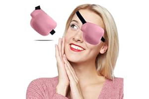 THSIREE 3D Eye Patch, Medical Eye Patches for Adults Kids, 3D Amblyopia Lazy Eye Patches for Left Eye Pink