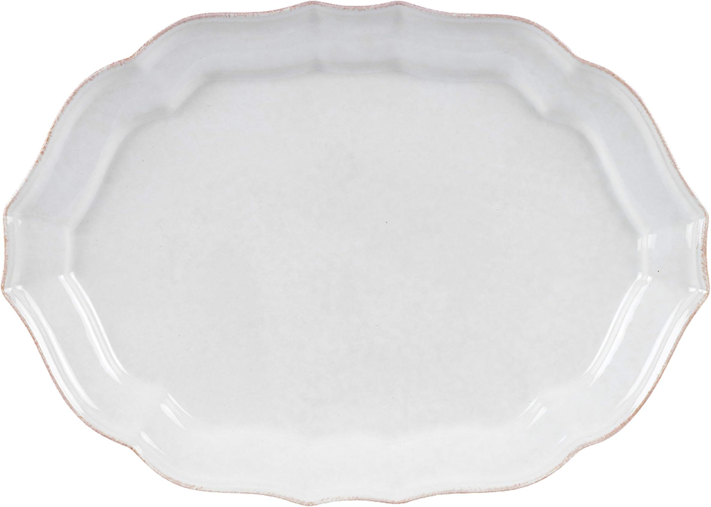 Casafina, Impressions collection, Stoneware Serveware, Oval platter, white, 18''