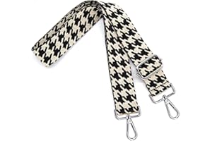 S&loyoe Silver Buckle Purse Straps Replacement Crossbody Bag Strap Adjustable Wide Guitar Straps for Handbags 1.5inch