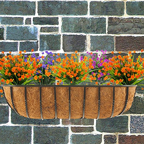 4 Artificial+Flowers+Resistant+Greenery+D%25C3%25A9cor%25EF%25BC%2588Orange%25EF%25BC%2589