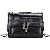 CamarKolbin Black Stripe Snap-Back Women's Shoulder Bag Fashion Fashion Women's Shoulder Wallet Card Bag