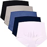 Mama Cotton Women's Over The Bump Maternity Panties High Waist Full Coverage Pregnancy Underwear Multi-Pack (S-4XL)