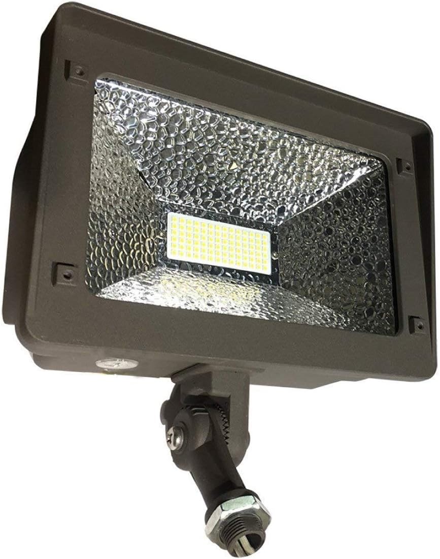 JMKMGL LED Flood Light Dusk to Dawn, 180° Adjustable Arm, 50W (250W Equivalent), Waterproof Outdoor Security Lighting Fixtures, 5000K 5500lm 100-277Vac ETL Qualified DLC Listed (Photocell)