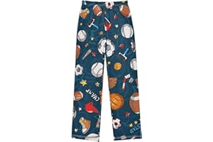 Fisyme Pajama Pants Soft Elastic Waist Long Pajama Bottoms Sleep Lounge Pj Pants