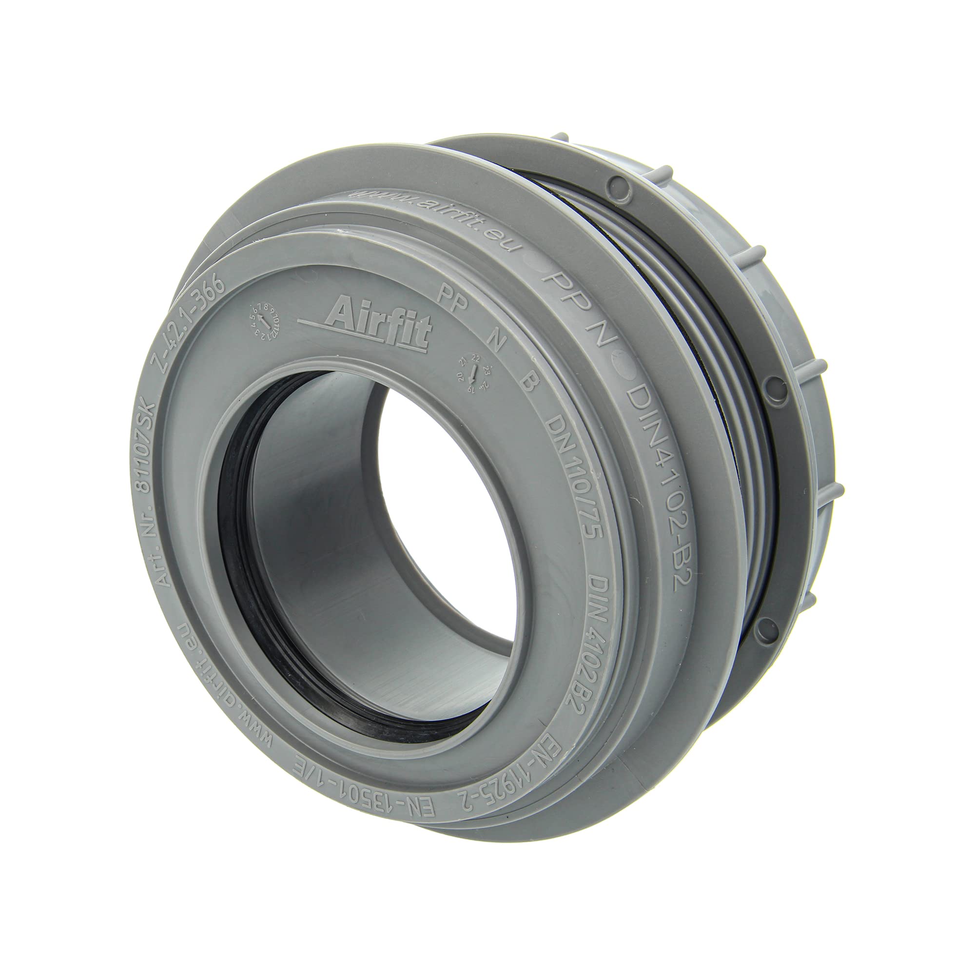 Airfit 50075AM Screw-On Sleeve DN 75 Pipe Connection KS-Grey