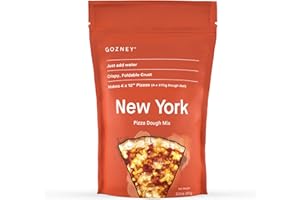 Gozney Just-Add-Water New York Pizza Dough Mix – Makes 4 x 9.5oz (270g) Dough Balls for 4 x 12" Pizzas, New York Style Crust Premium Flour Baking Mix