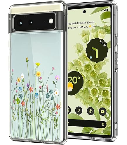 Unov Compatible With Pixel 6a Case Clear With Design Soft TPU Shock - View #10