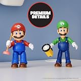 The Super Mario Bros Movie Luigi Action Figure 5in with Flashlight Accessory view 3