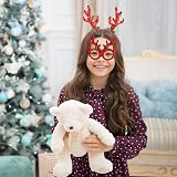 VEYLIN 6pcs Christmas Glitter Party Glasses Fancy Dress Costume Photo Booth view 6