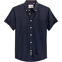 COOFANDY - Camisa De Vestir De Manga Corta Con Botones Para