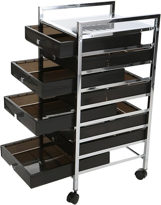 Amazon Com Mind Reader Rolling Storage Cart And Organizer With 8