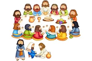 STORY TIME FELTS Last Supper 11 Felt Figures Bible Felt/Flannel Board Story Set Kids Easter Jesus Passover Lesson Guide Coloring Pages