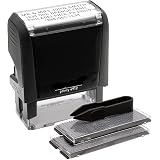 Economy Self-Inking Do It Yourself Message Stamp, Impression Size:3/4 X 1-7/8-Inch, Black-5915