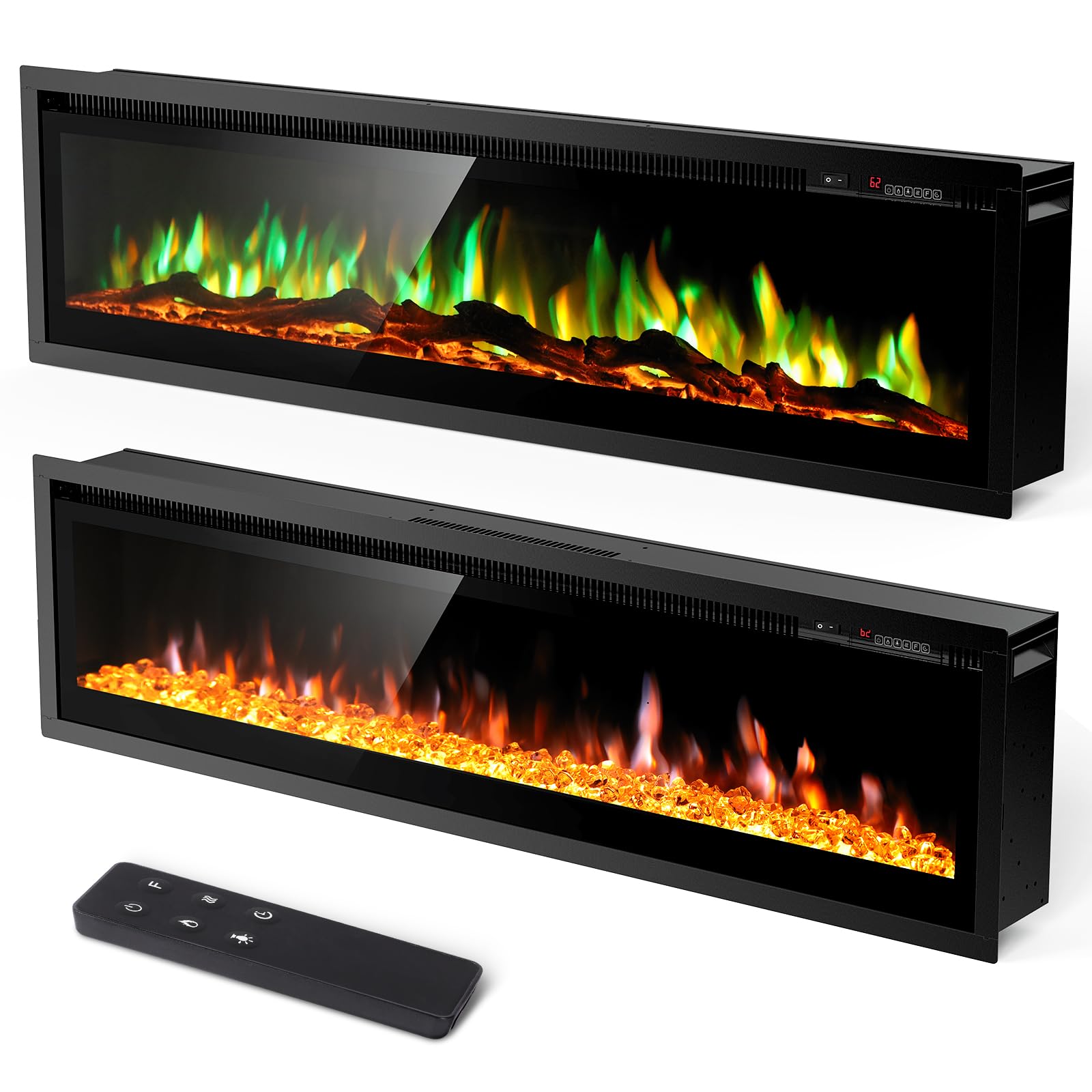 Mua 50" Electric Fireplace Inserts and Wall Mounts with Remote Controls