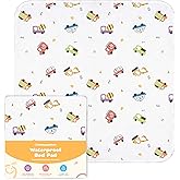 Tuckable Potty Training Pee Pads for Kids, Toddlers - 100% Waterproof, Non Slip Bed Wetting Pad, Twin Beds, Washable, Reusable (Truck and Toys Design)