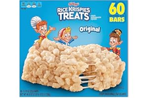 GENERIC Kellog sRice Krispiexs Treats, Crispy Marhsmallow Cereal Bars| Individually Wrapped Lunchs Snacks Grab N Go Kid Snacks | (60 Bars, Original)