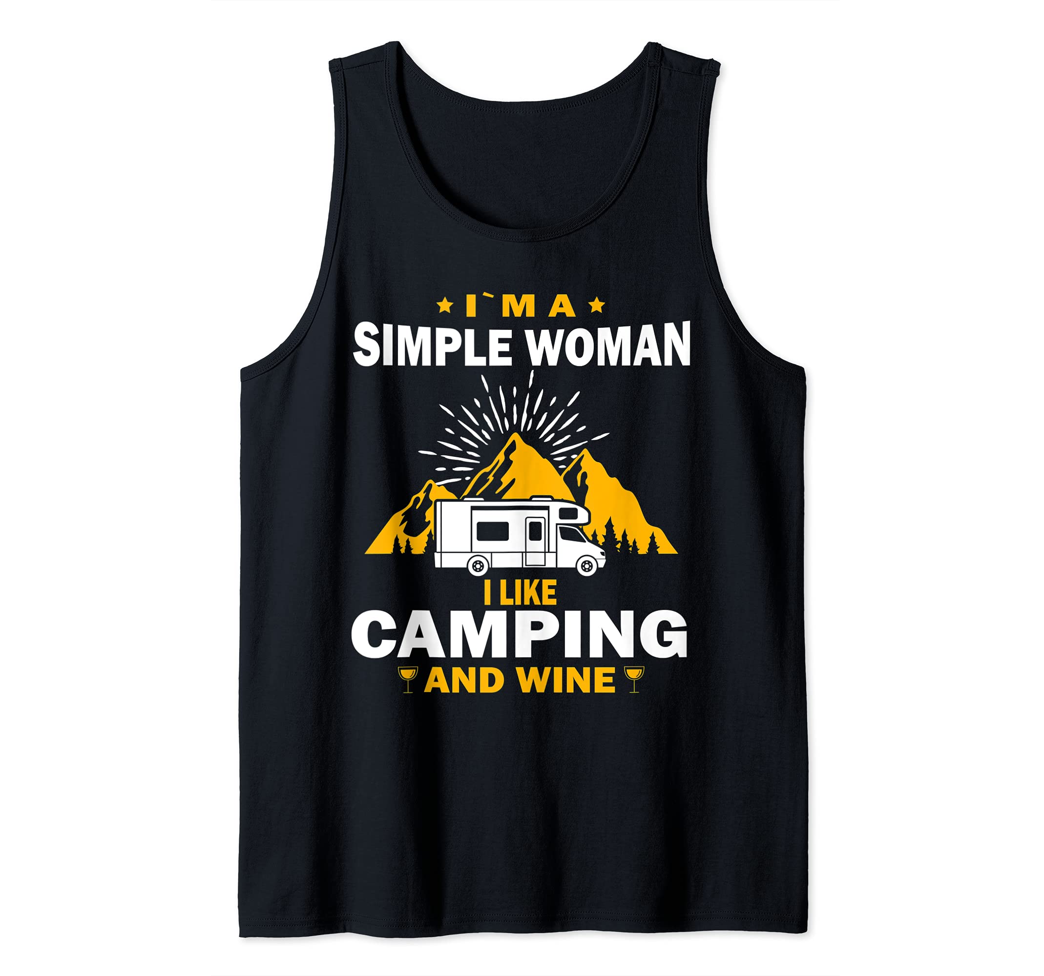 camping drinking vacation motorhome Camping and wine Tank Top