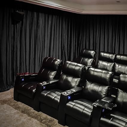 Amazon Com Chadmade Velvet Blackout Lined Home Movie Theater