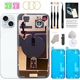 GUPFIX Back Glass Replacement for iPhone 15 with Repir Tools Blue | Big Hole OEM Rear Cover Glass Pre-Installed Internal Parts Blue Easier Replace DIY Lover Phone Repair Shop with Instruction